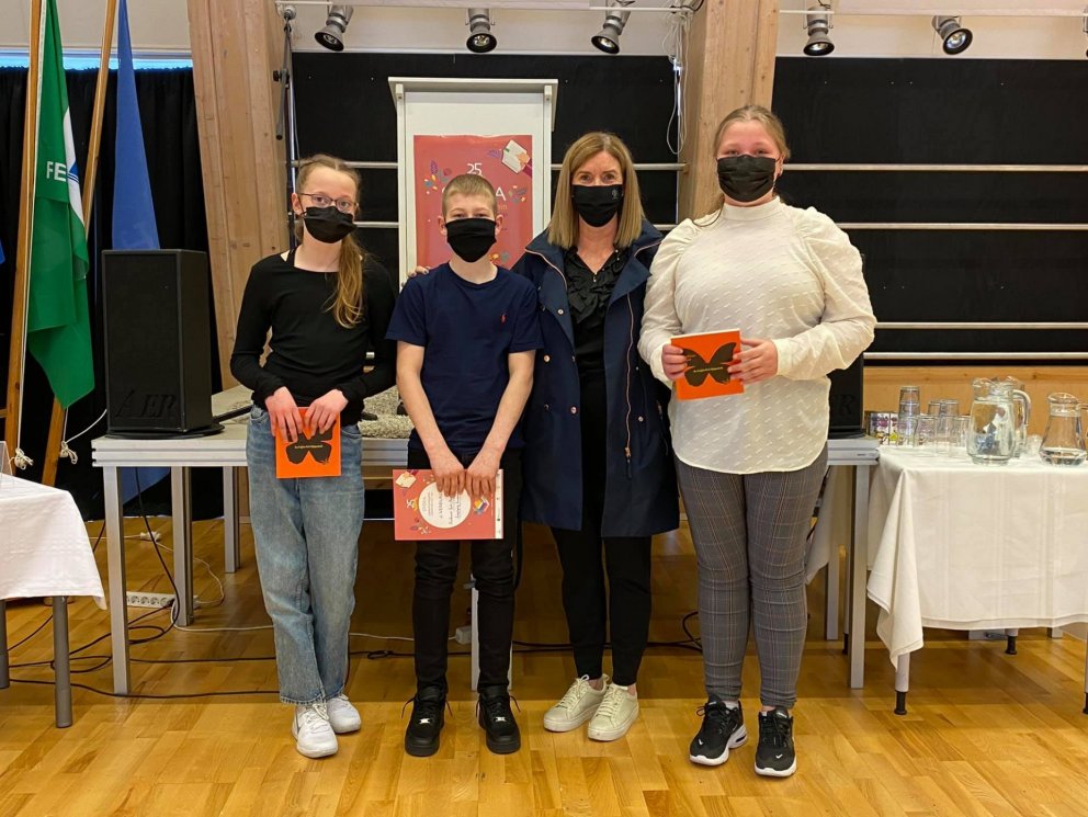 Magdalena, Heiðmar, Svanhvít deildarstjóri miðstigs og Sigrún Gígja.