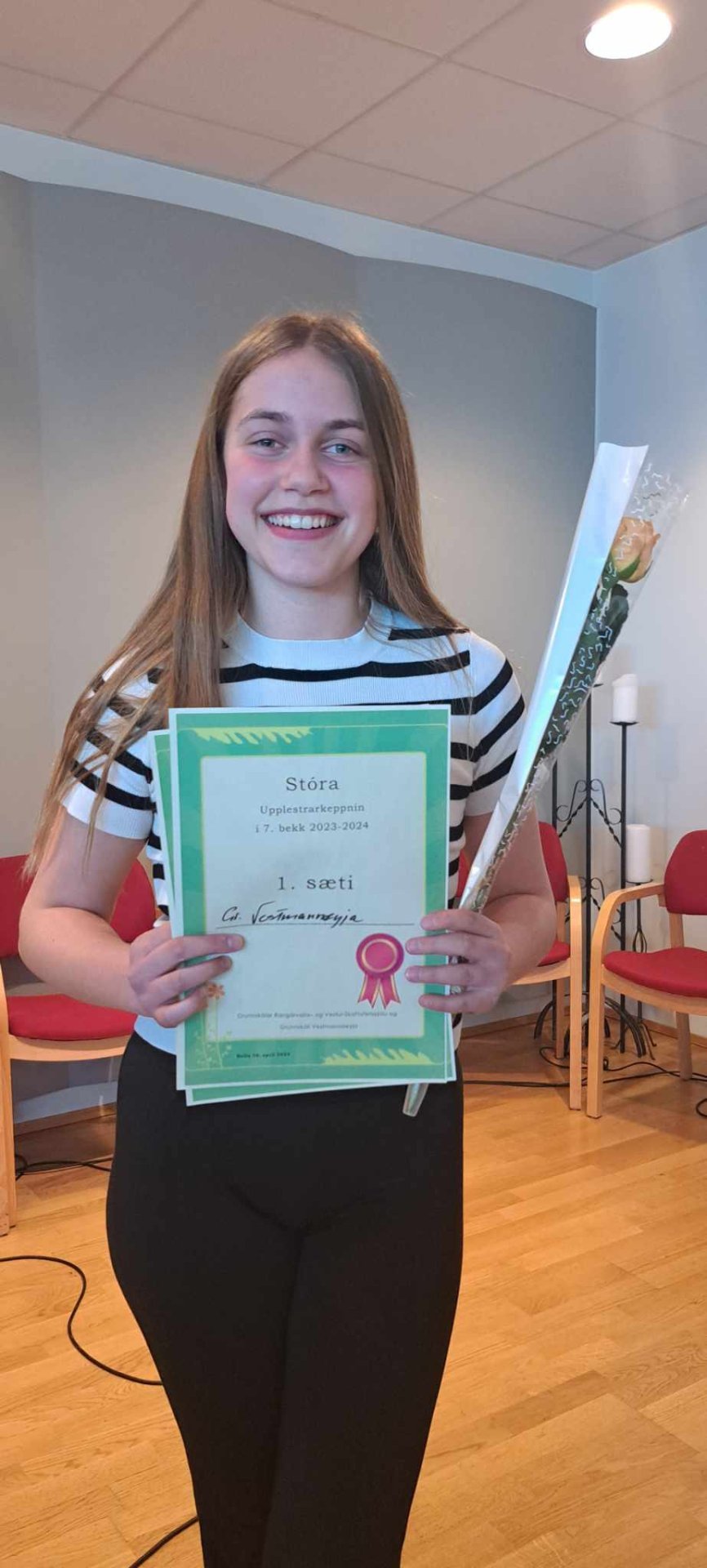 Lena María sigurverari í stóru upplestrarkeppninni