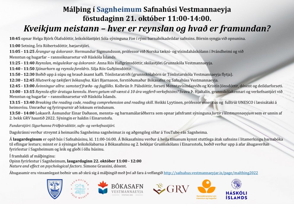 Kveikjum neistann málþing 21. október