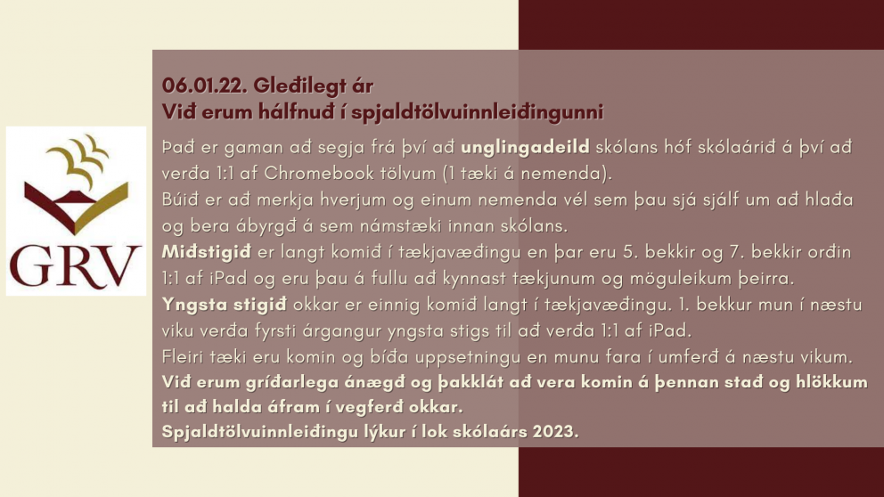 Fréttir af spjaldtölvuvæðingu