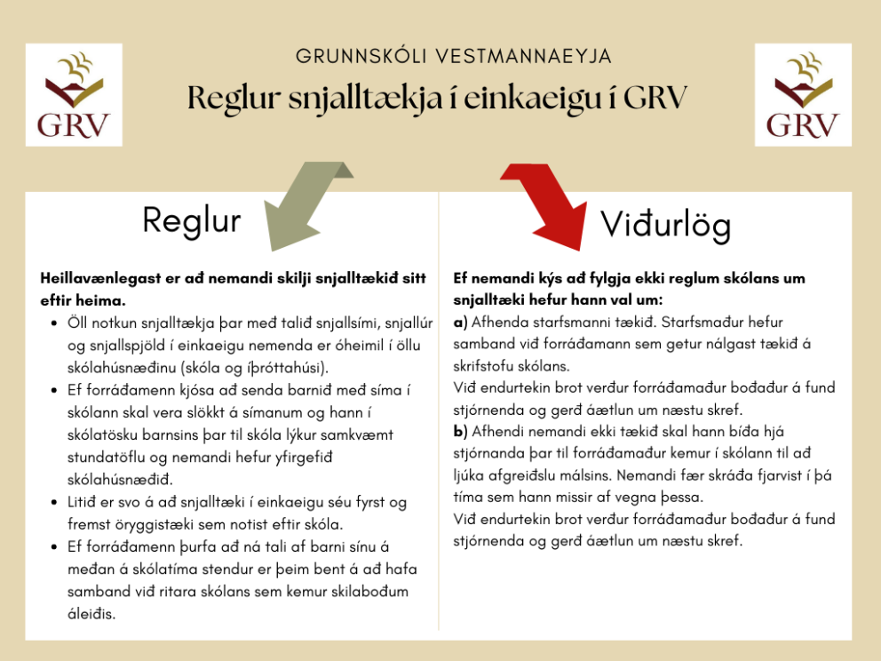 Uppfærðar símareglur