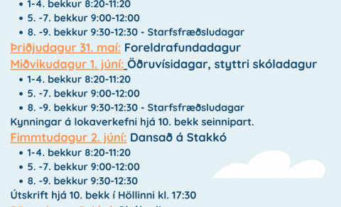 Síðustu dagar skólaársins