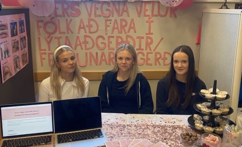 Sýning á lokaverkefnum hjá 10. bekk.