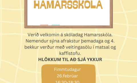 Þemadagar, námsmatsdagar og skóladagur Hamarsskóla