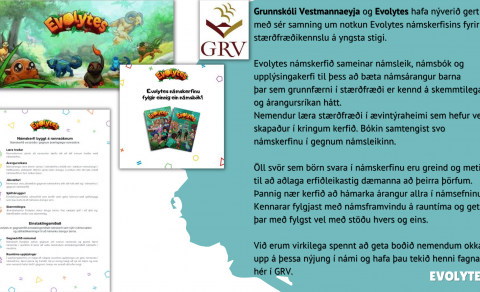 Evolytes námskerfið í stærðfræði tekið í notkun á yngsta stigi.