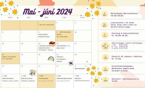 Síðustu dagar skólaársins