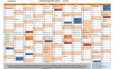 Skóladagatal 2021-2022