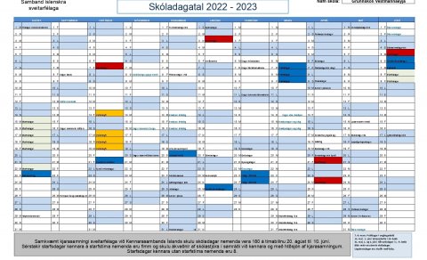 Skóladagatal 2022-2023